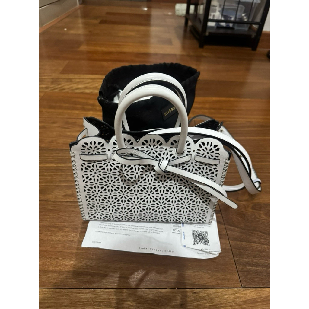 Tas wanita Ella & Glo Sabrina Mini White Preloved