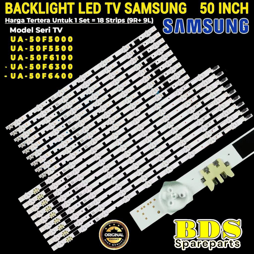 BACKLIGHT TV LED SAMSUNG 50 INC  UA50F5000 UA50F5500 UA50F6400 LAMPU BACKLIGHT TV SAMSUNG   UA 50F50