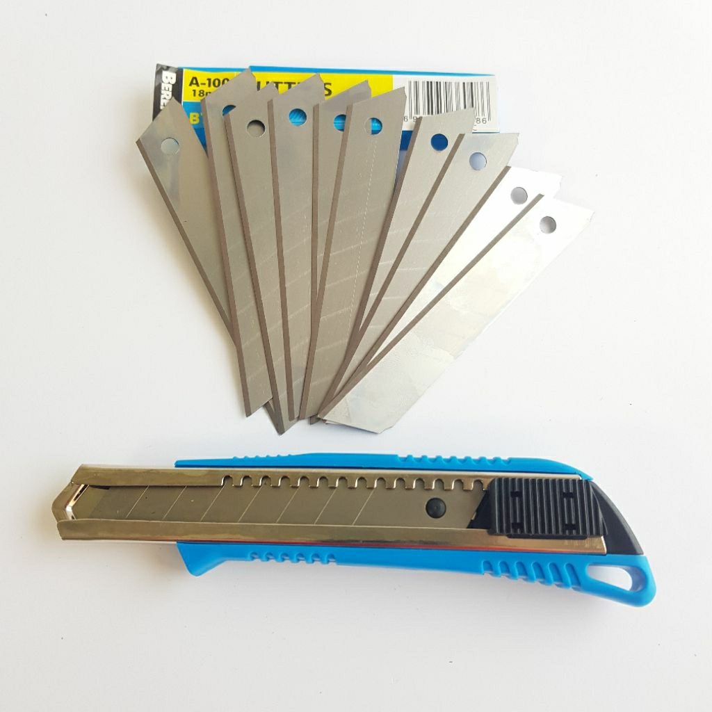 

Pisau Cutter Silet Cutter ada isi 10pcs mata cutter Berent