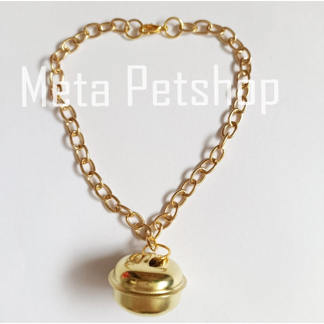 Kalung Kucing Lonceng Besar Kalung Rantai Gold Kucing Kalung Kucing Nyaring Kalung Kitten Lonceng Ny