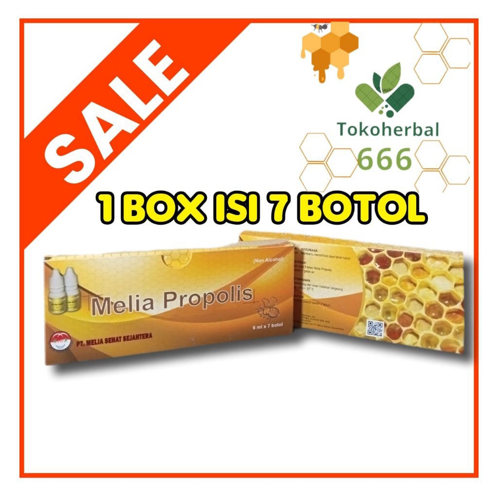 Melia Propolis 6 ml 1 box isi 7 botol Asli Original