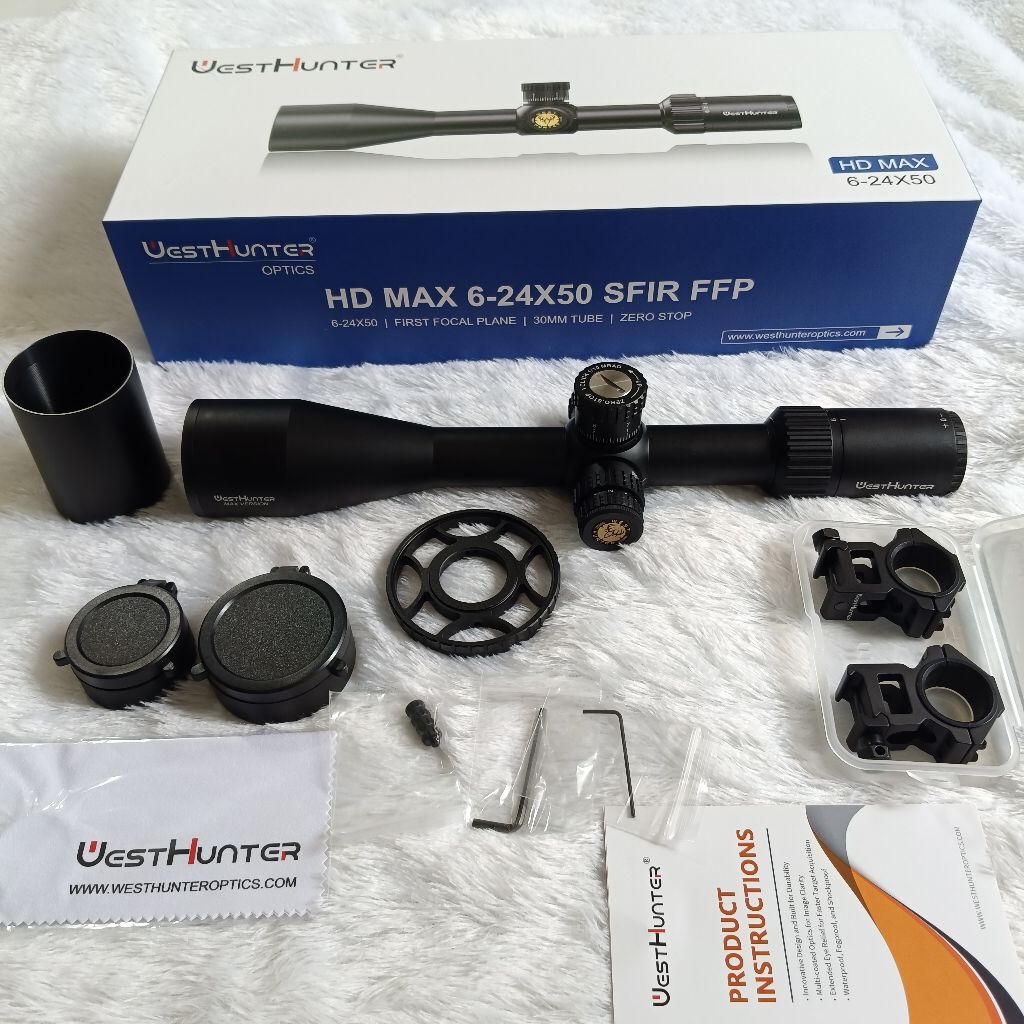 Telescope westhunter HD MAX 6-24X50 SFIR FFP zero stop