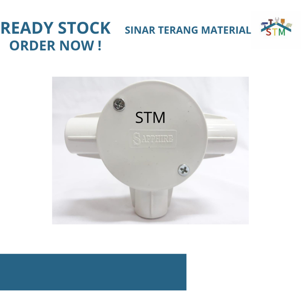 

T Dus Cabang 3 dan Cabang 4 Sapphire Putih 20 mm