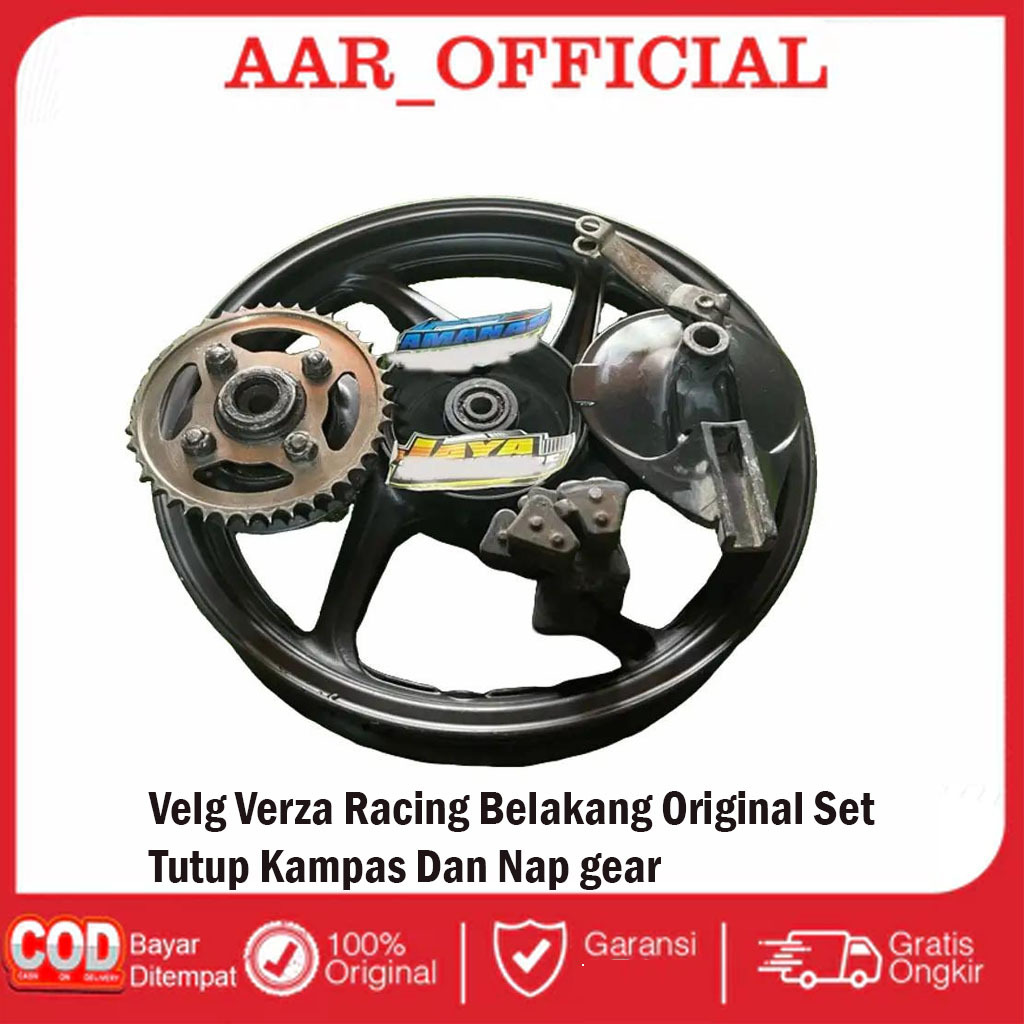 Velg Racing Belakang Motor Verza Set Tutup Kampas Dan Nap gear Original Copotan