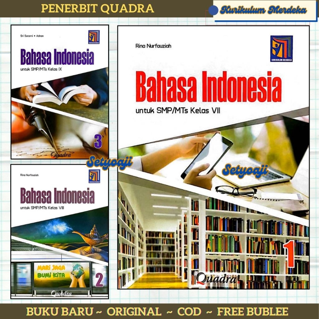 Quadra Bahasa Indonesia SMP/ MTs Kelas 7 8 9 Kurikulum Merdeka