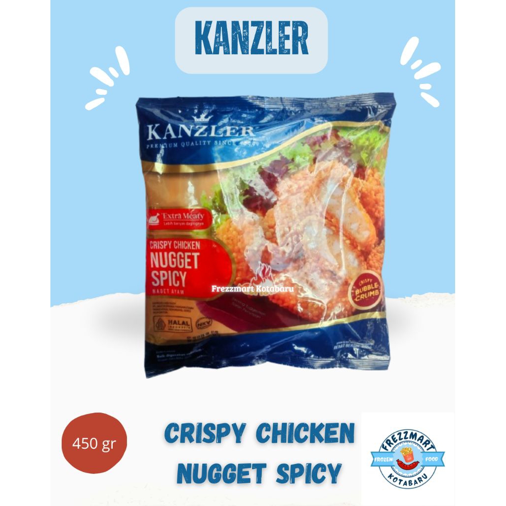 

KANZLER Crispy Chicken Nugget Spicy / Naget Ayam Krispi Pedas 450 gr / Frezzmart Kotabaru
