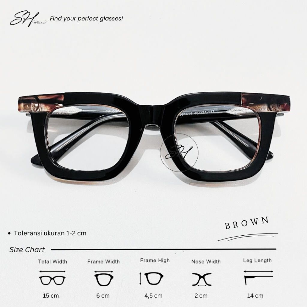 Frame Bold Nero - Kacamata Premium Request lensa Optik Minus/Cyl ( Bluerey Photocromic Bluecromic )