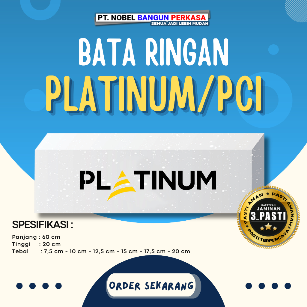 Bata Ringan Merk PCI/Platinum