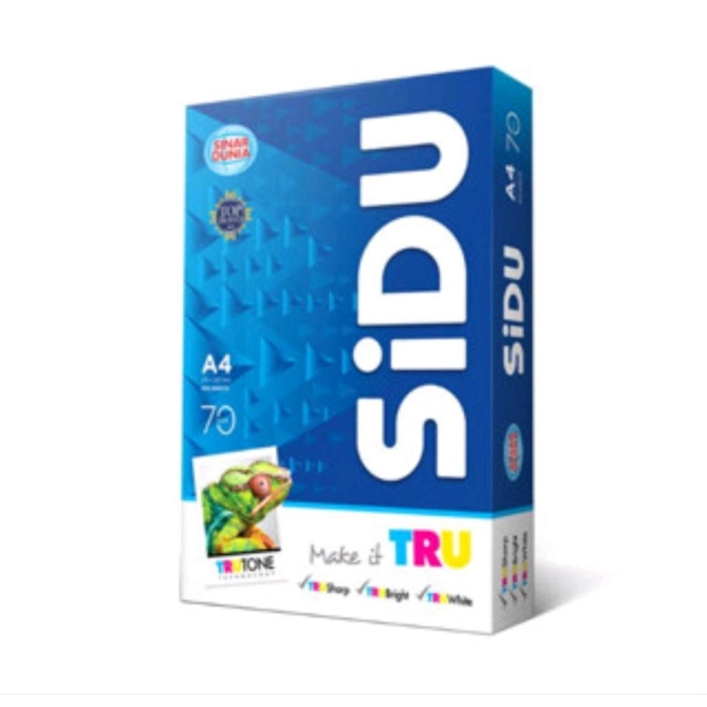 

Kertas HVS Sidu A4 70 gr- SIDU kertas fotocopy 70 GSM A4
