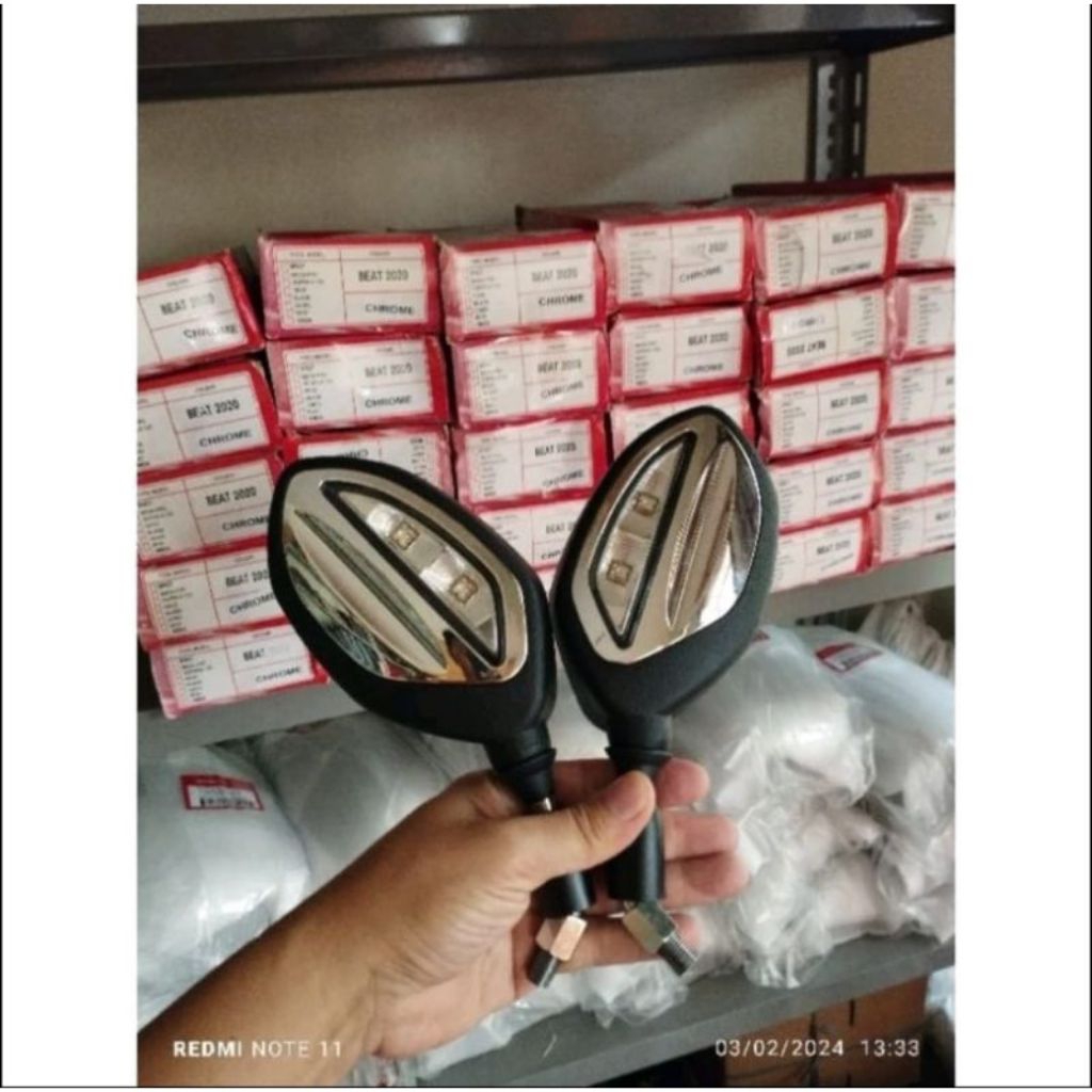 Spion Led Lampu Sein Honda Beat Vario 125 Vario 150 160 Genio Scoopy Original AHM Kaca Sepion Sen Mo