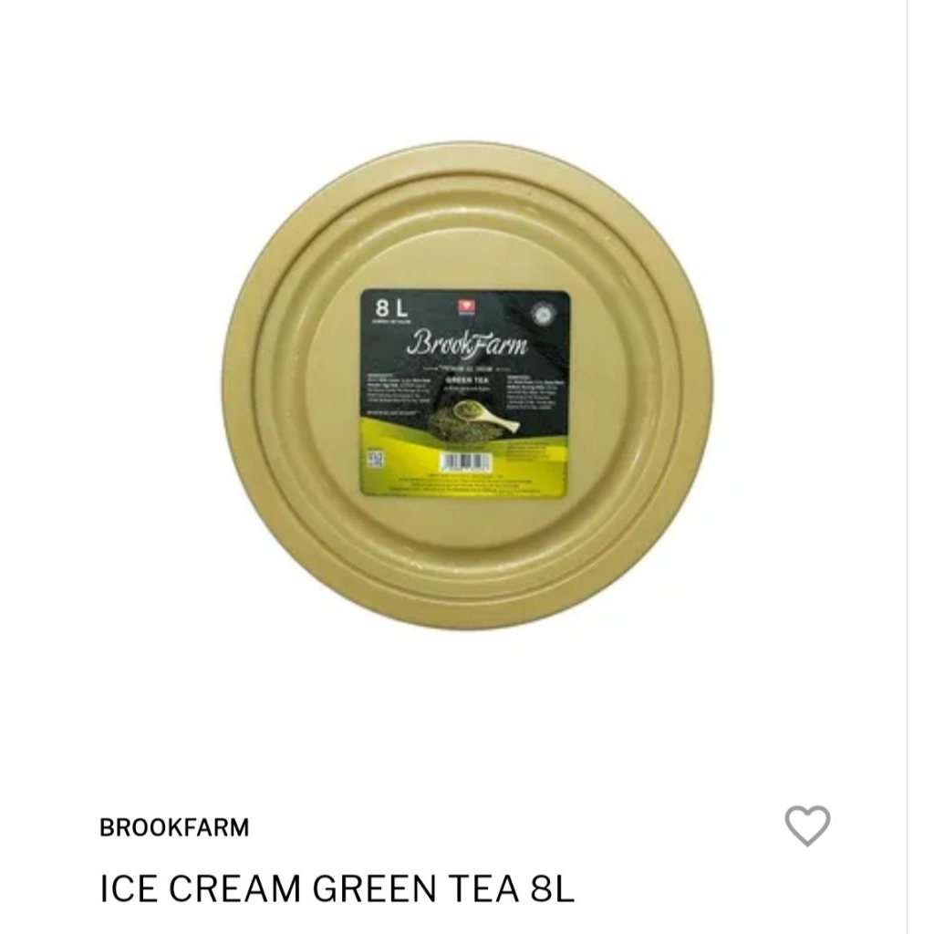 

Ice Cream BrookFarm Greentea 8L