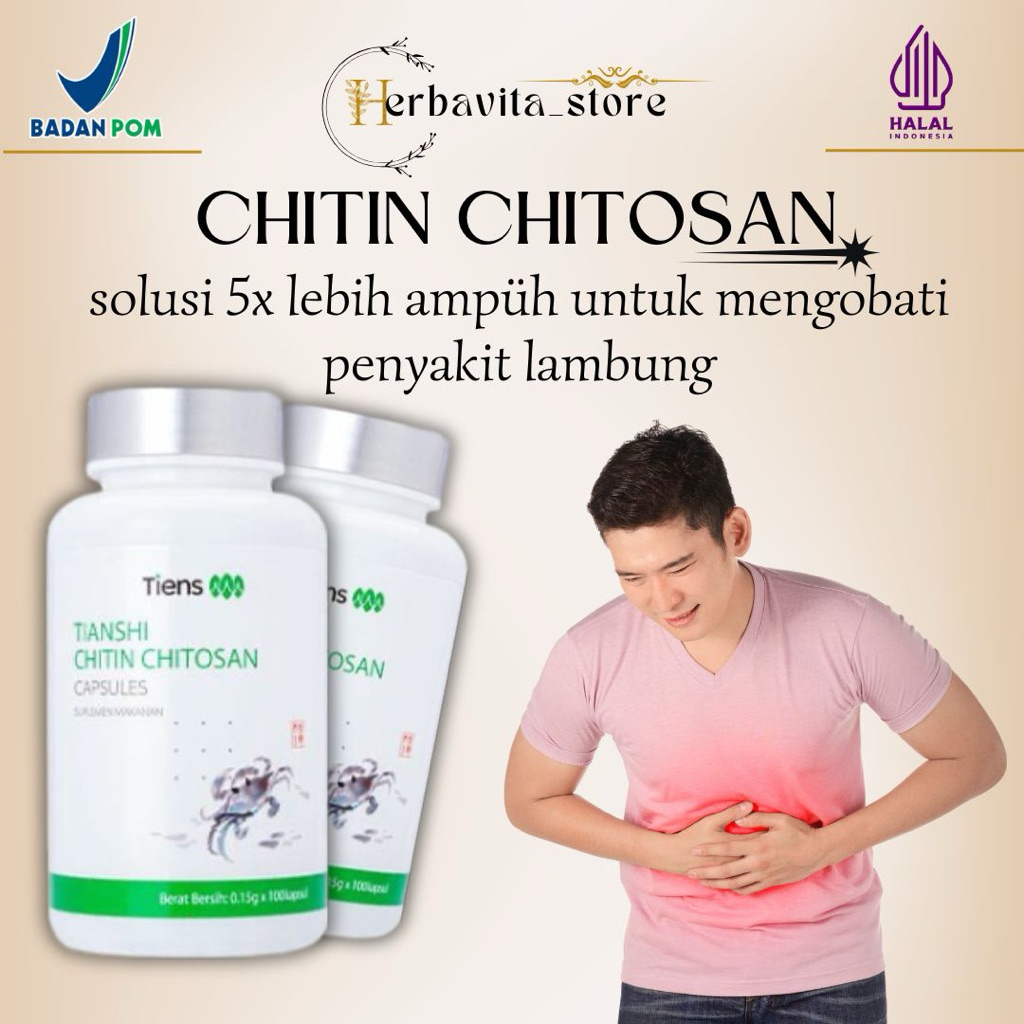 Tiens chitin chitosan obat asam lambung herbal alami maag dan gerd kadar gula darah tinggi CHITIN OB