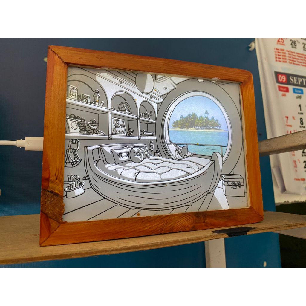 bingkai foto lampu / ligh painting /lighart painting / frame02