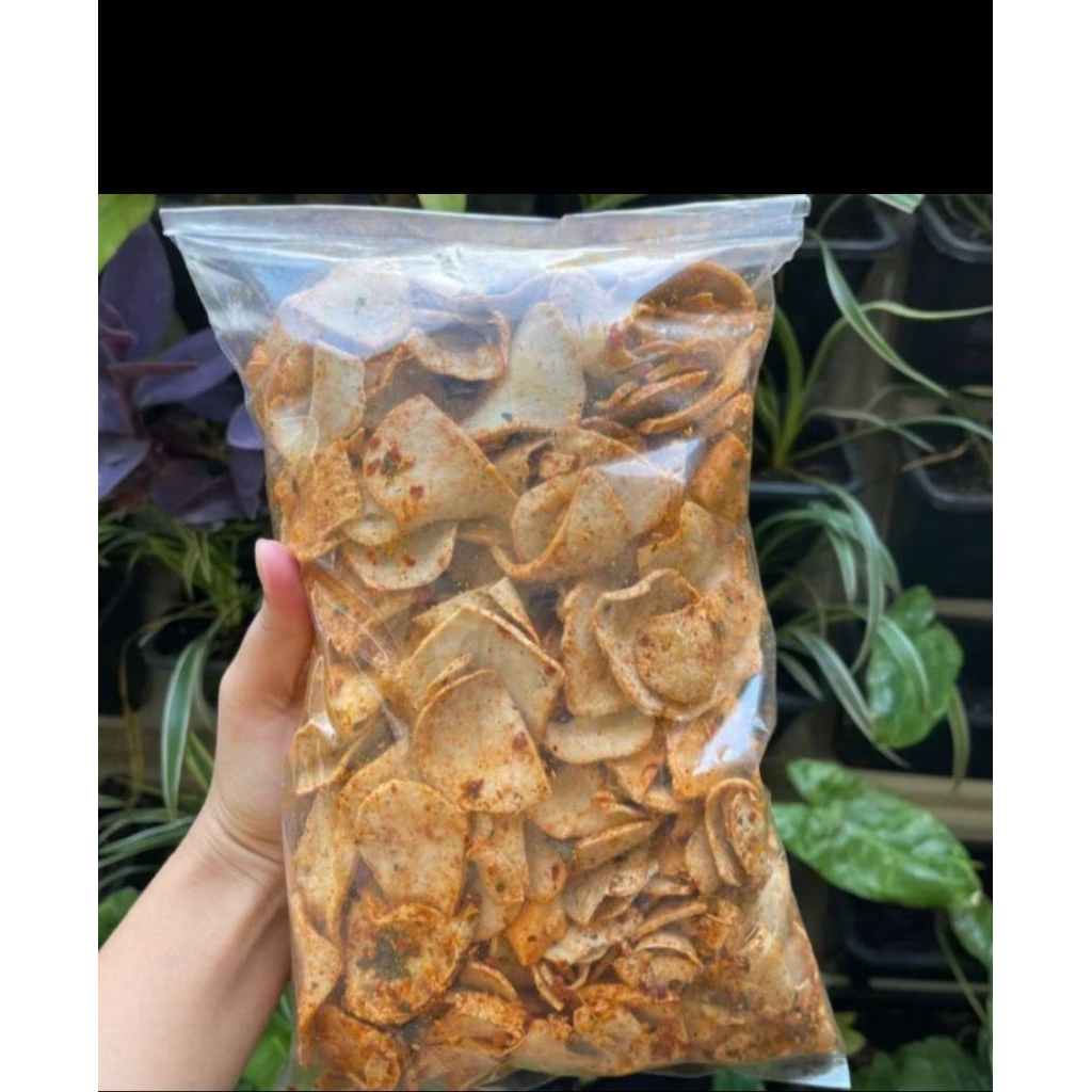 

basreng bulat pedas 500gram/basreng koin pedas gurih daun jeruk