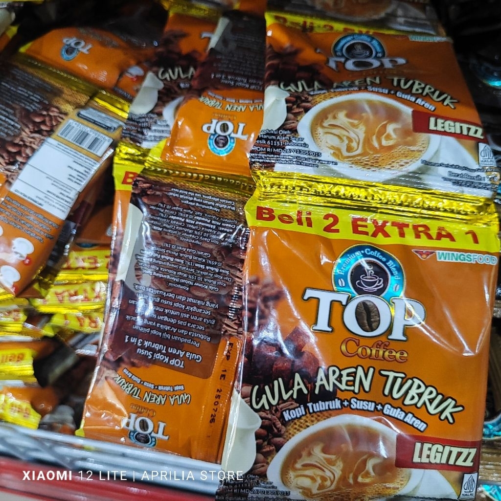 

Kopi Top Coffee Kopi Susu & Gula Aren Tubruk Renceng