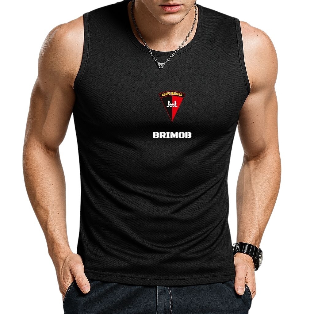 Singlet Brimob/singlet pria dewasa /running brimob dryfit