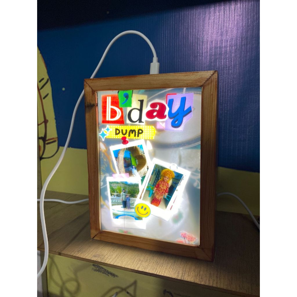 bingkai foto lampu / ligh painting /lighart painting / frame PO