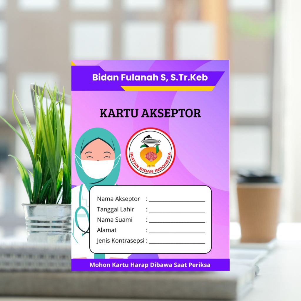 

KARTU AKSEPTOR KB MURAH / KARTU KB / BUKU KB / KB (Isi 100 lbr)