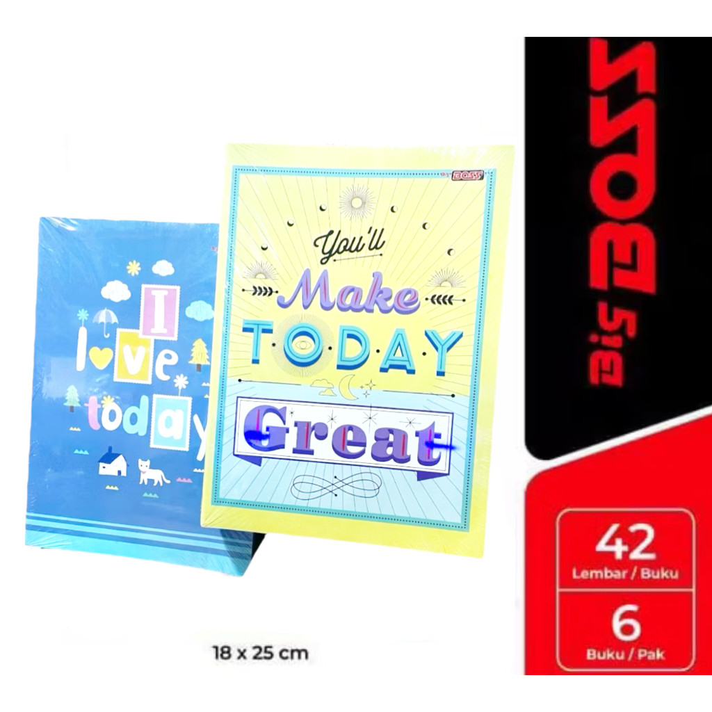 

Buku Tulis Bigboss Campus Buku Boxy 42 Lembar isi 6pcs 1Pak Buku Tulis Boxy