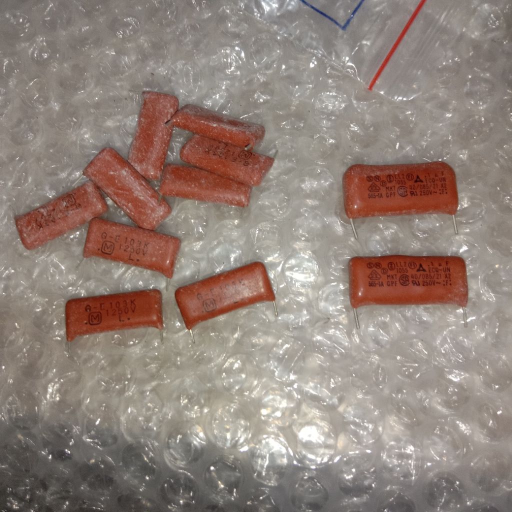 11pcs kapasitor Milar 103K - 1 250V 9pcs / 2pcs  1uf 250V
