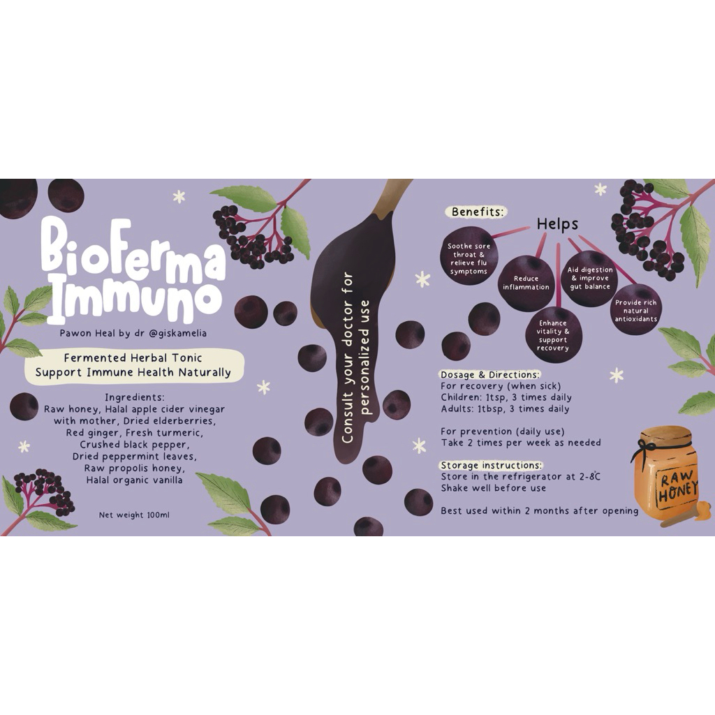 

bioFerma Imunno / fermentasi tonic herbal / elderberry sirup