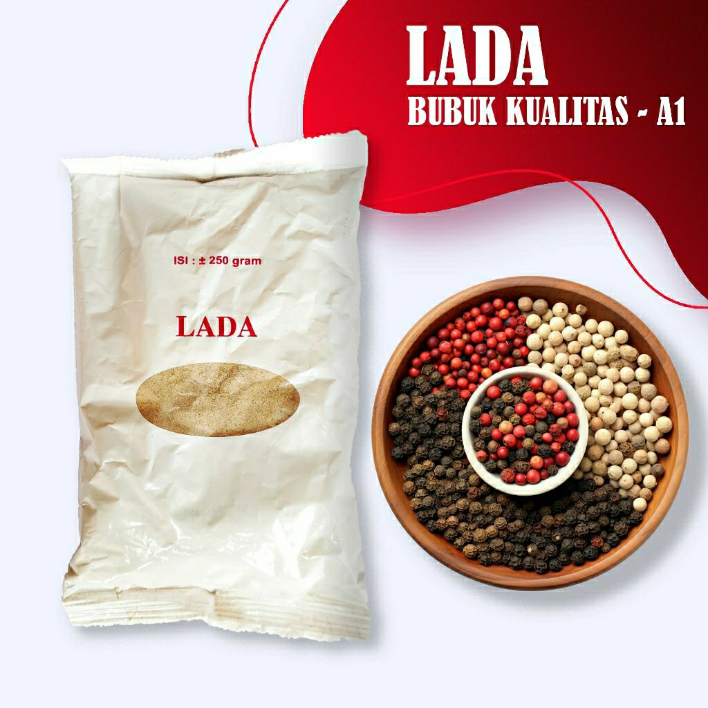 

Lada Bubuk Termurah Kwalitas Ekonomis Terbaik 250Gram grade A1 dan A2//Merica Bubuk Bumbu Bakso,Sop Dll