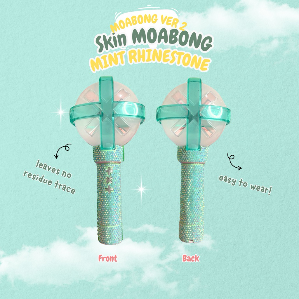 

MINT RHINESTONE Garskin Sticker Lightstick TXT MOABONG Ver 2 – Wrap Pelindung Anti Baret & Lecet