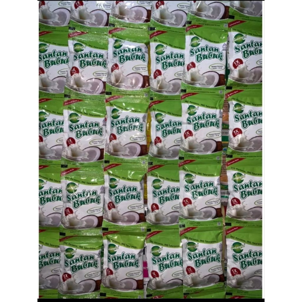 

Paket 3 renteng atau 30 sachet santan bubuk SANTANPAS