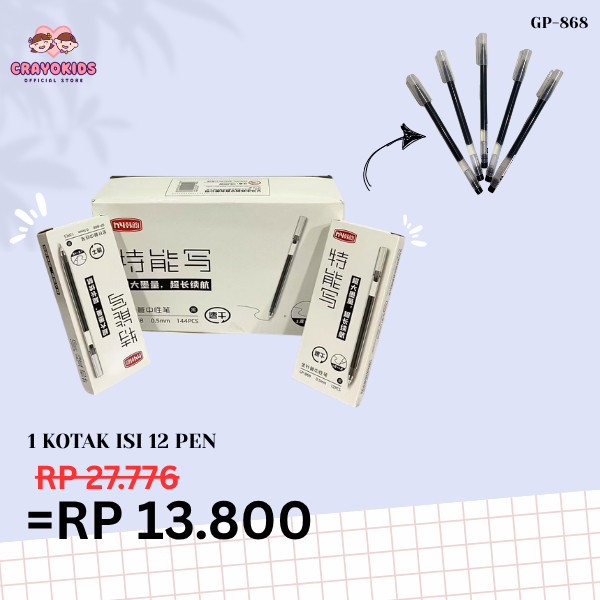 

CRAYOKIDS Pulpen Gel HY 0.5mm – Desain minimalis nyaman dingenggaman