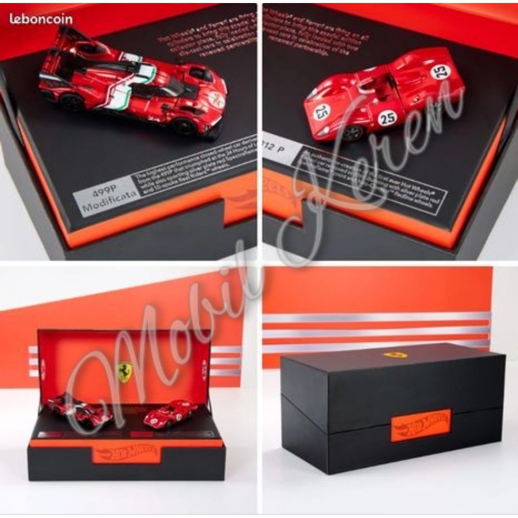 Diecast Hot Wheels RLC 2025 Ferrari Heritage Set Ferrari 312 P & Ferrari 499P Modificata red ban kar