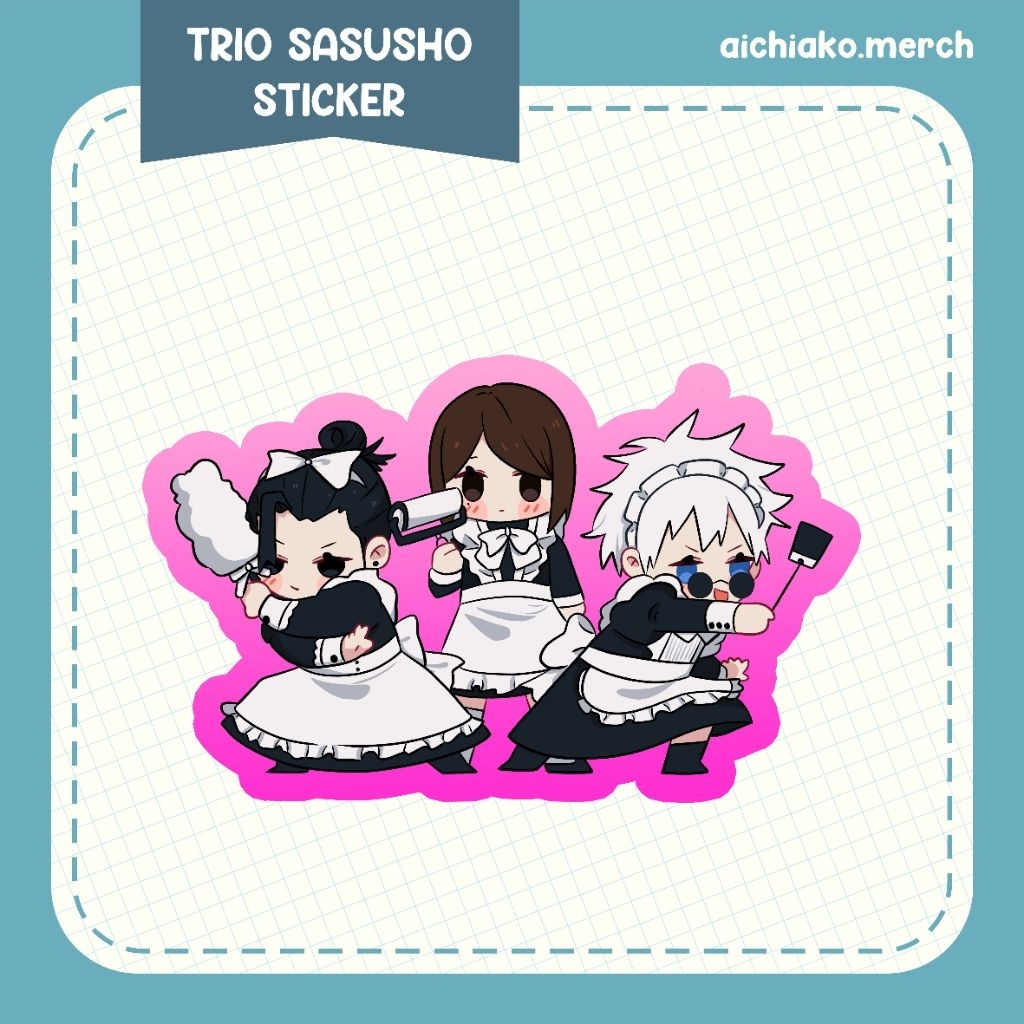 

Stiker Die Cut Glitter Anime Jujutsu Kaisen Maid | stiker jurnal | By Aichiako