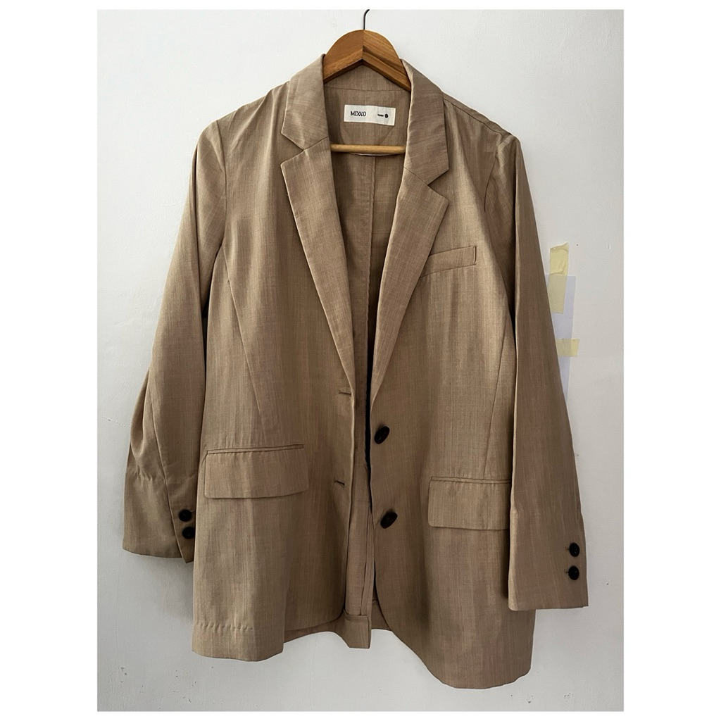 blazer wanita coklat