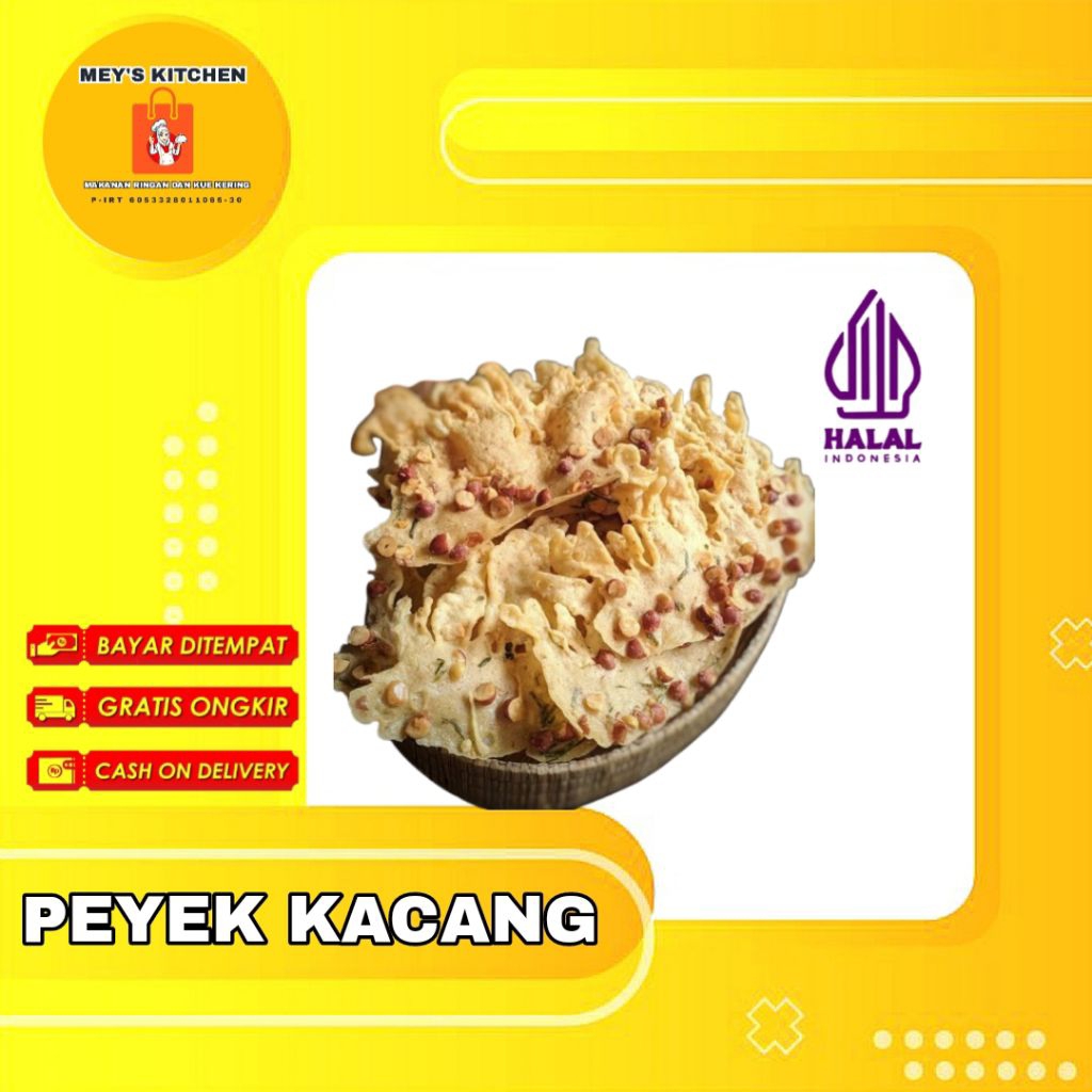 

Peyek Kacang Super Renyah Rempeyek Kacang Gurih Dan Renyah Netto 250 Gram