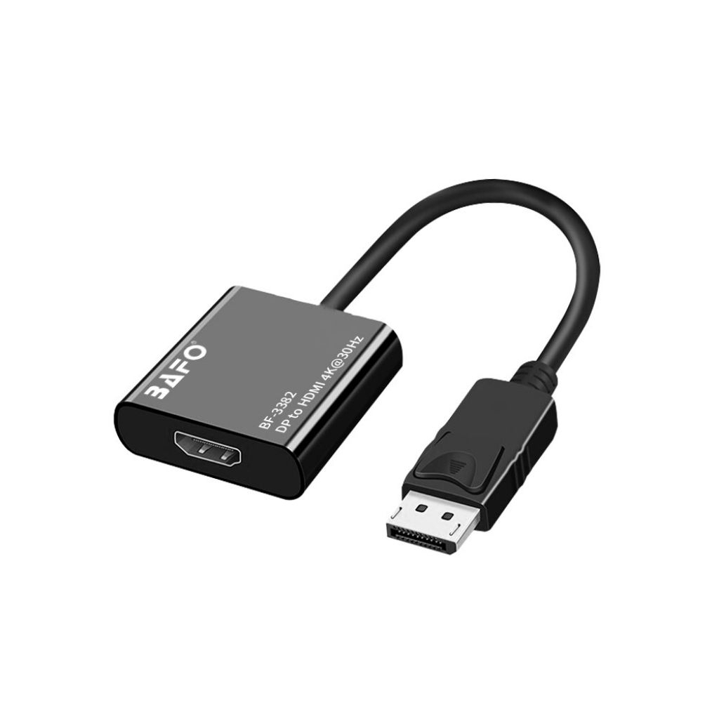 BAFO BF-3382 DP DISPLAYPORT to HDMI FEMALE ADAPTER (4K@30Hz)