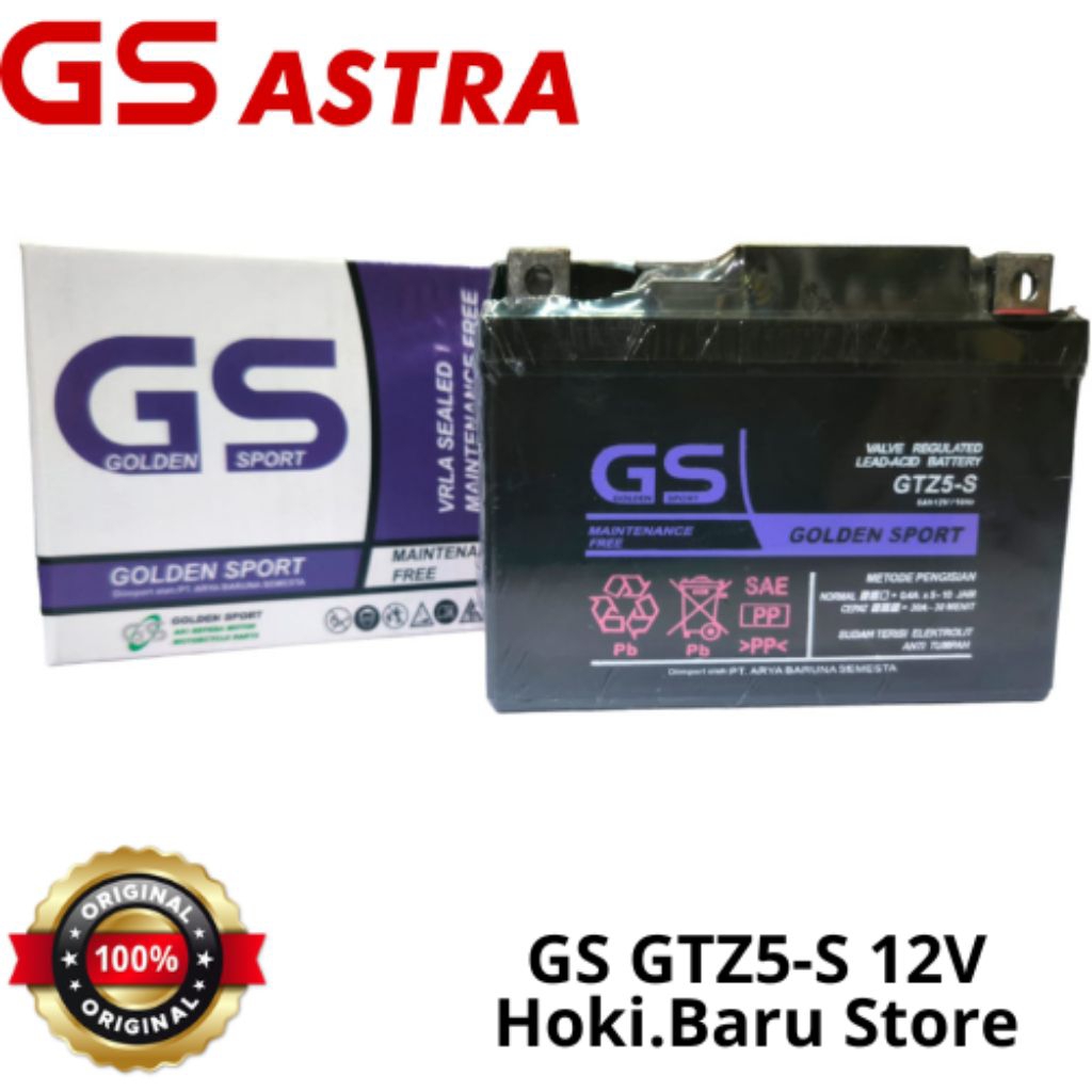 GS ASTRA AKI MOTOR GTZ5-S 12V