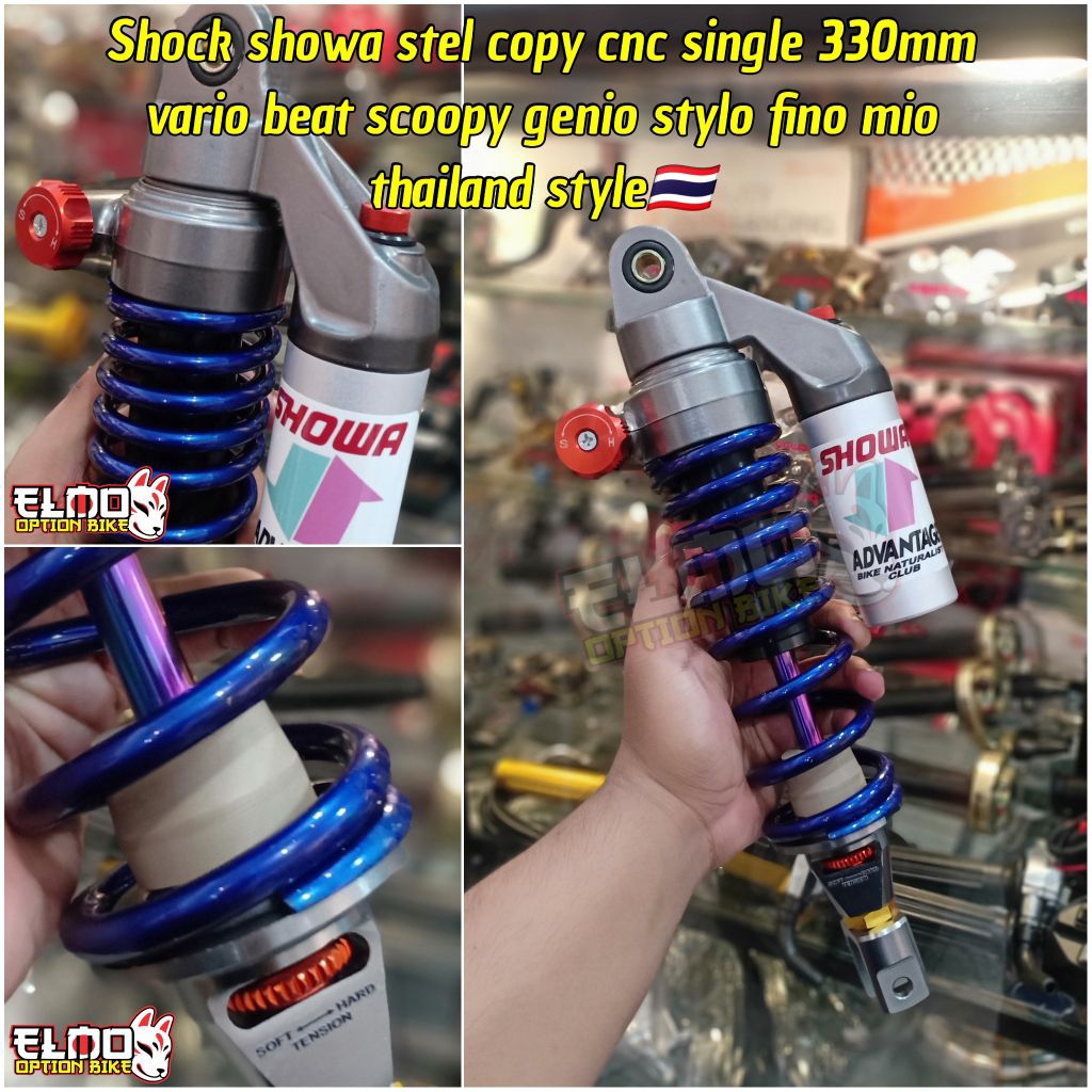 Shock showa stel 330mm copy cnc thailand vario mio scoopy beat genio stylo fino
