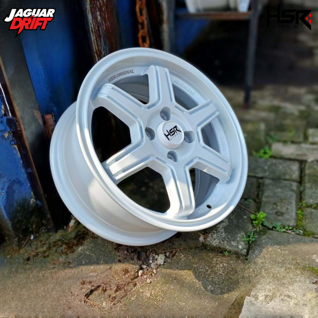 Promo Harga Velg Ring 15 Lubang 4 Warna Putih Pelek Hsr Minas R15 Lebar 6,5 Pcd 4x100 - Toko Velg Hs