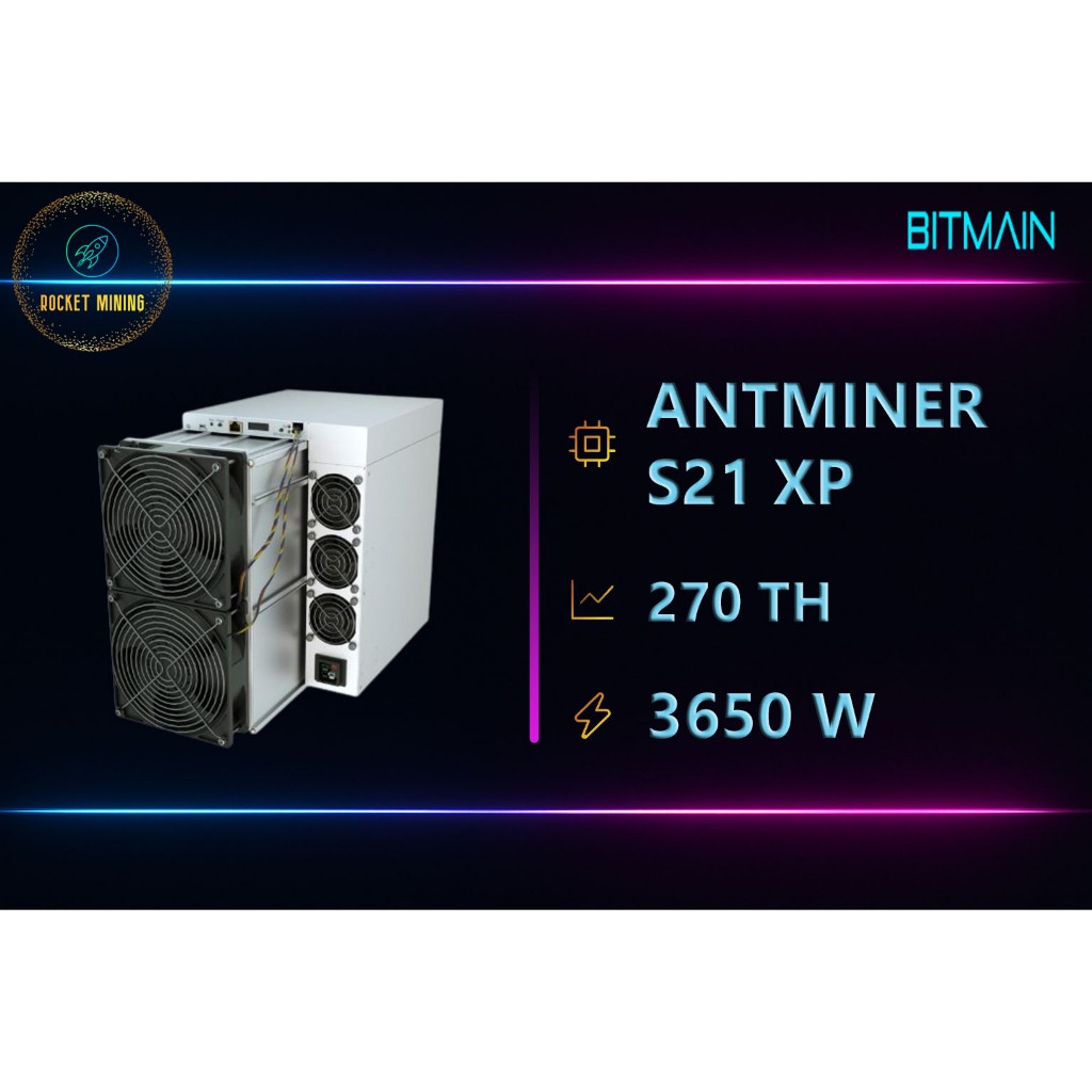 Bitmain Antminer S21 XP - 270 TH - 3650 W - Asic Miner