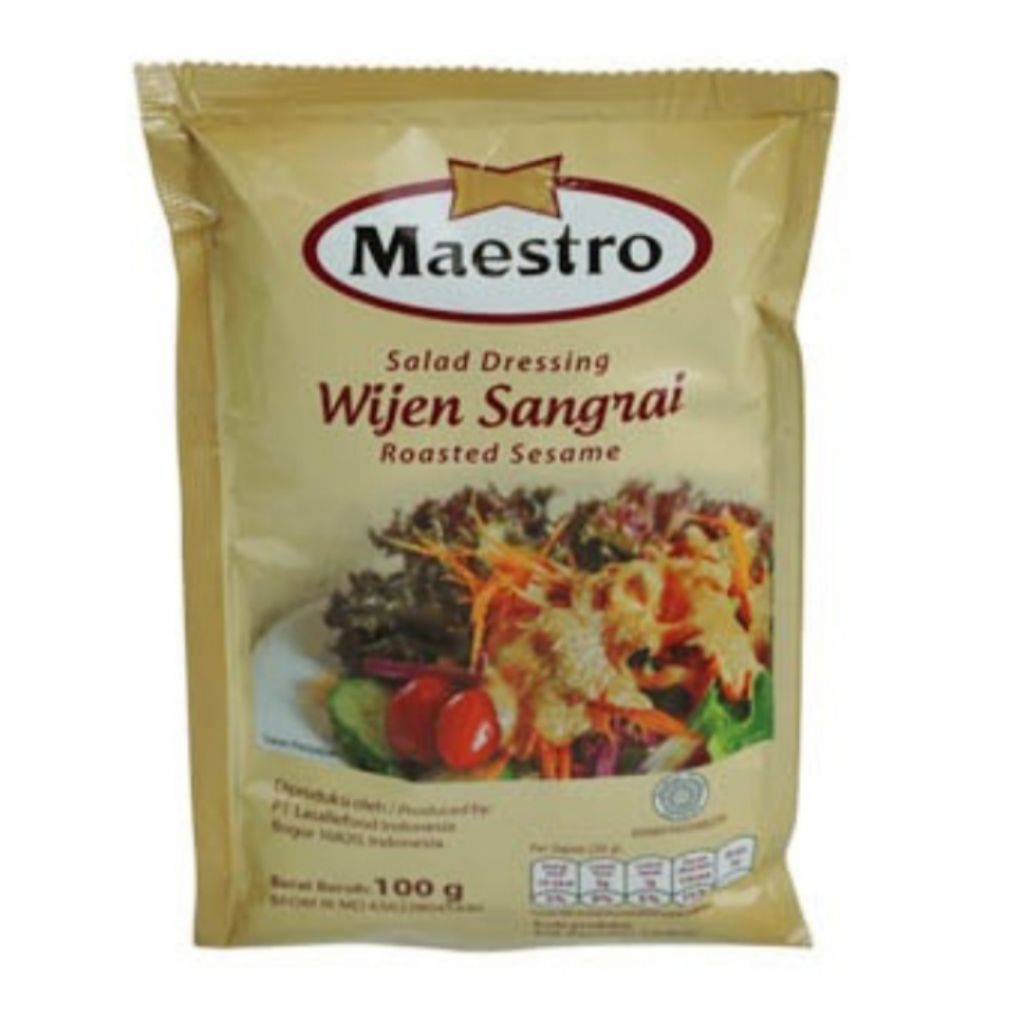 

[ 5 Pcs ] Maestro Dressing Sachet 100gr / Wijen Sangrai / Mayonais Pedas