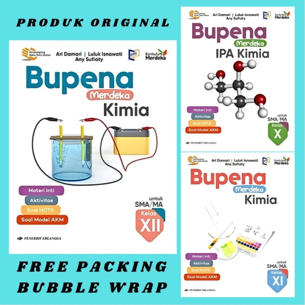 Buku Bupena IPA Kimia Kelas 1 2 3 / 10 11 12 SMA Erlangga Kurikulum Merdeka KM