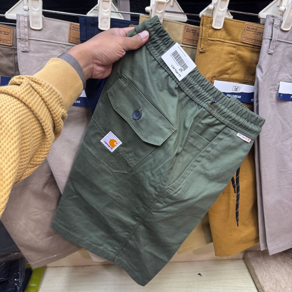 Celana Pendek Chino Pria Boardshort Hijau Army
