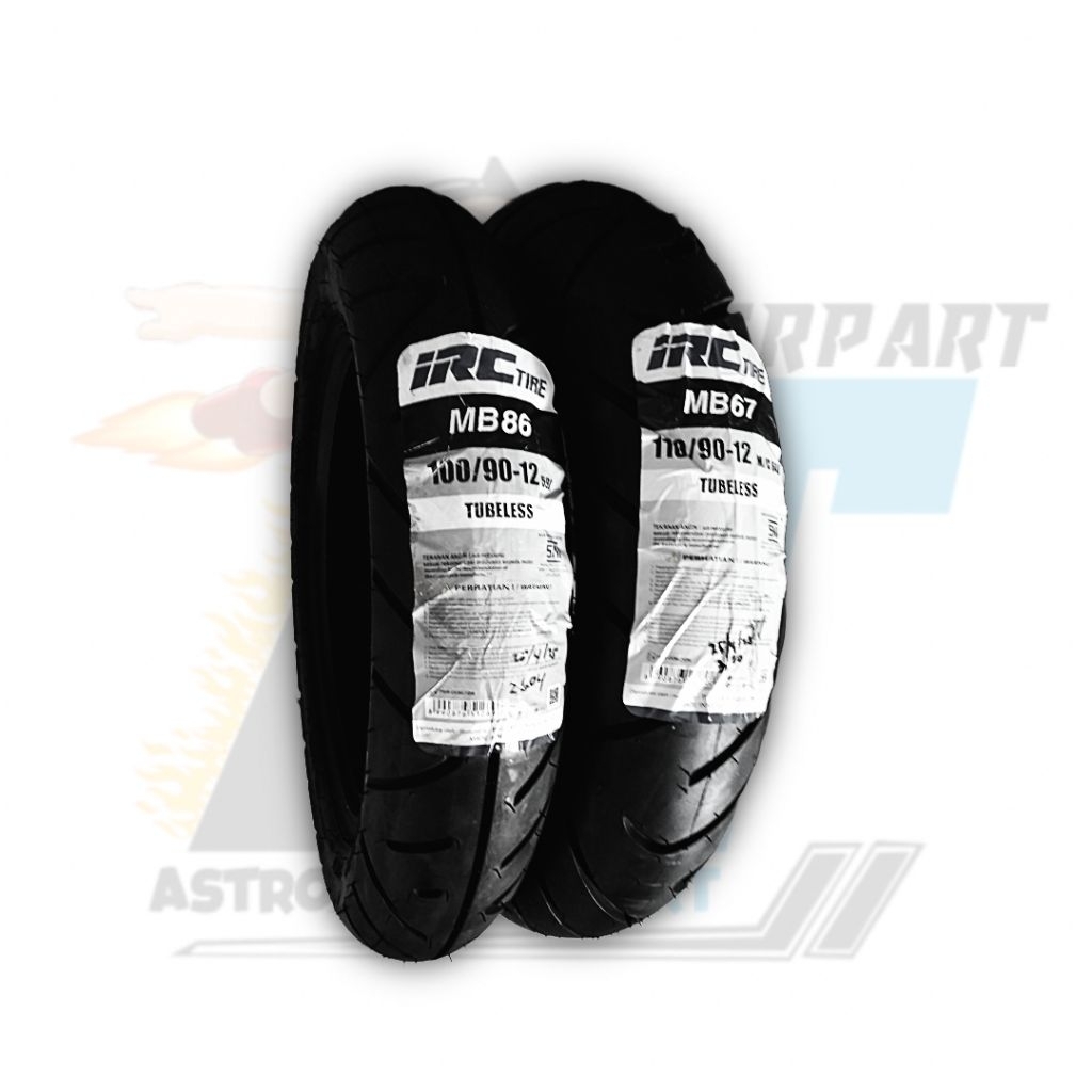 BAN IRC MB67 110/90-12 & BAN IRC MB86 100/90-12 TUBLES