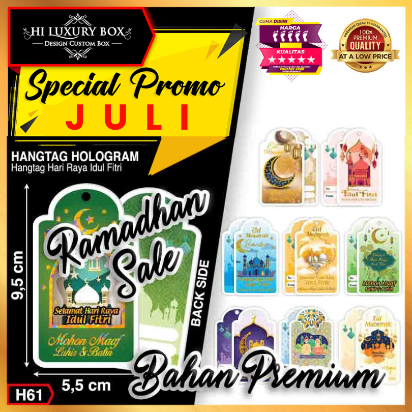 

Hangtag Idul Fitri - Hangtag Murah - Hangtag Hologram - Hangtag - 5,5x9,5 - H61