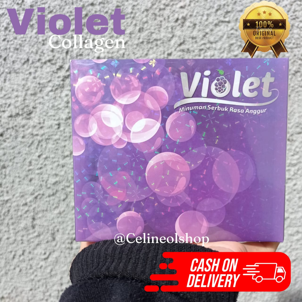 

VIOLET COLLAGEN DRINK MINUMAN SERBUK BUAH ANGGUR 1 BOX ISI 6 SAHCET