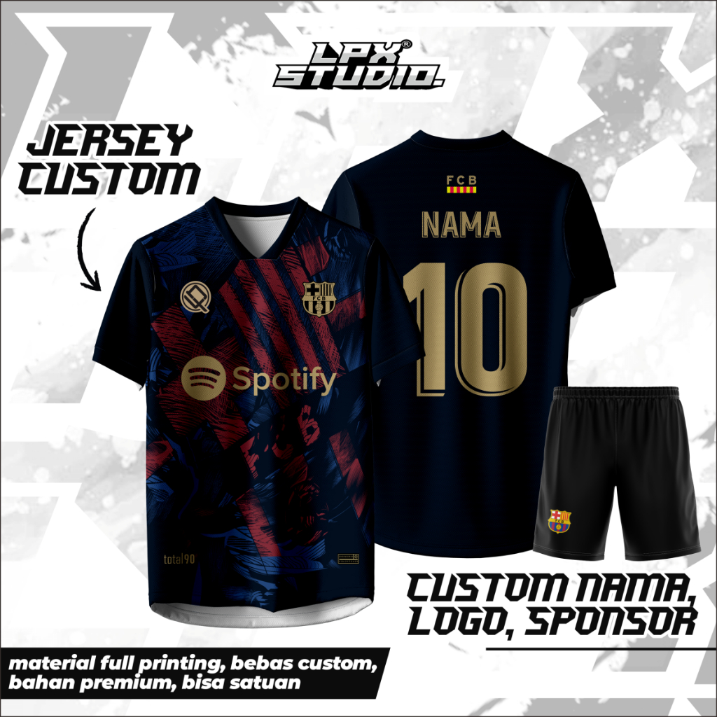 Jersey Barcelona Fantasy / Jersey Barcelona / Kaos Barcelona / Jersey Bola / Jersey Vintage