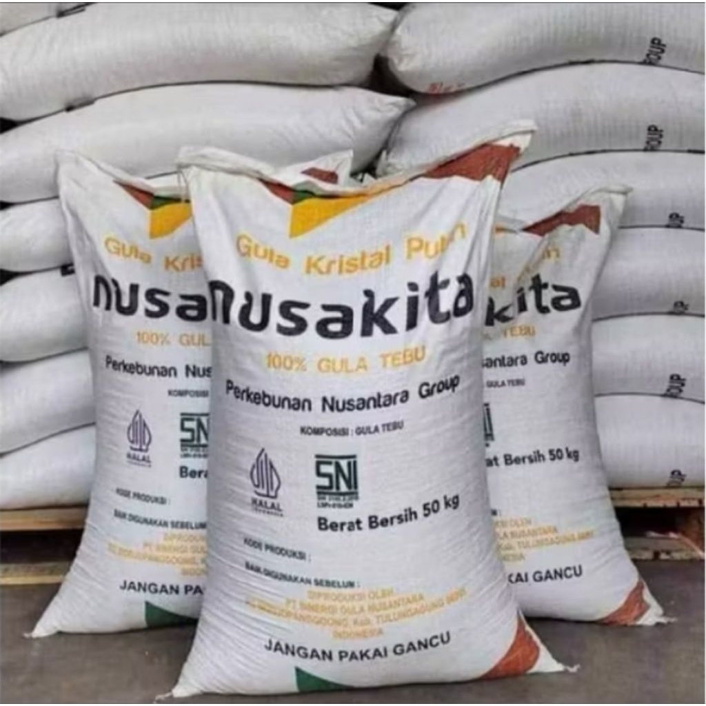 

Nusakita Gula Tebu Murni 50 kg - Kebutuhan Industri & UMKM * Gula Nusakita 50kg - Bahan Baku Terbaik untuk Kue, Roti, dan Minuman gula kristal kemasan karung 50kg
