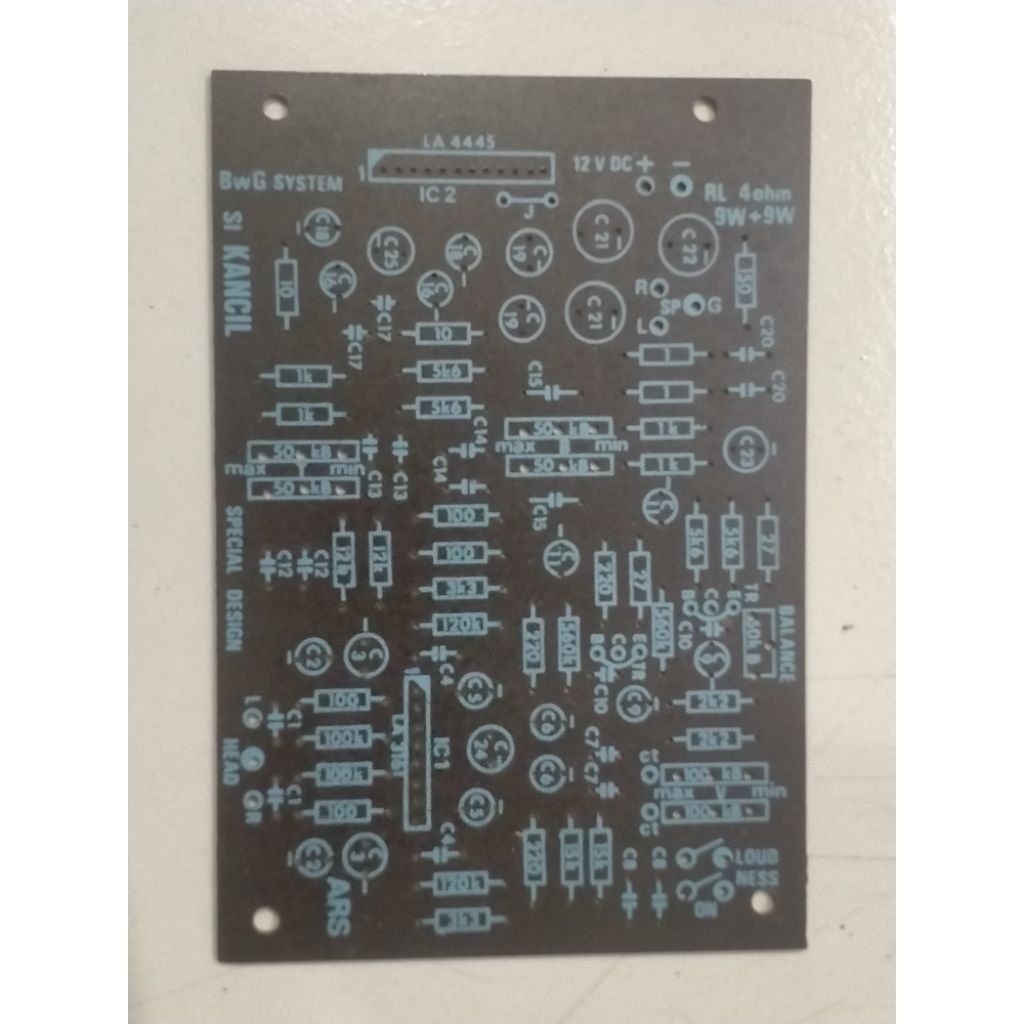 PCB SKEMATIK ARS COMPO STEREO "KANCIL"