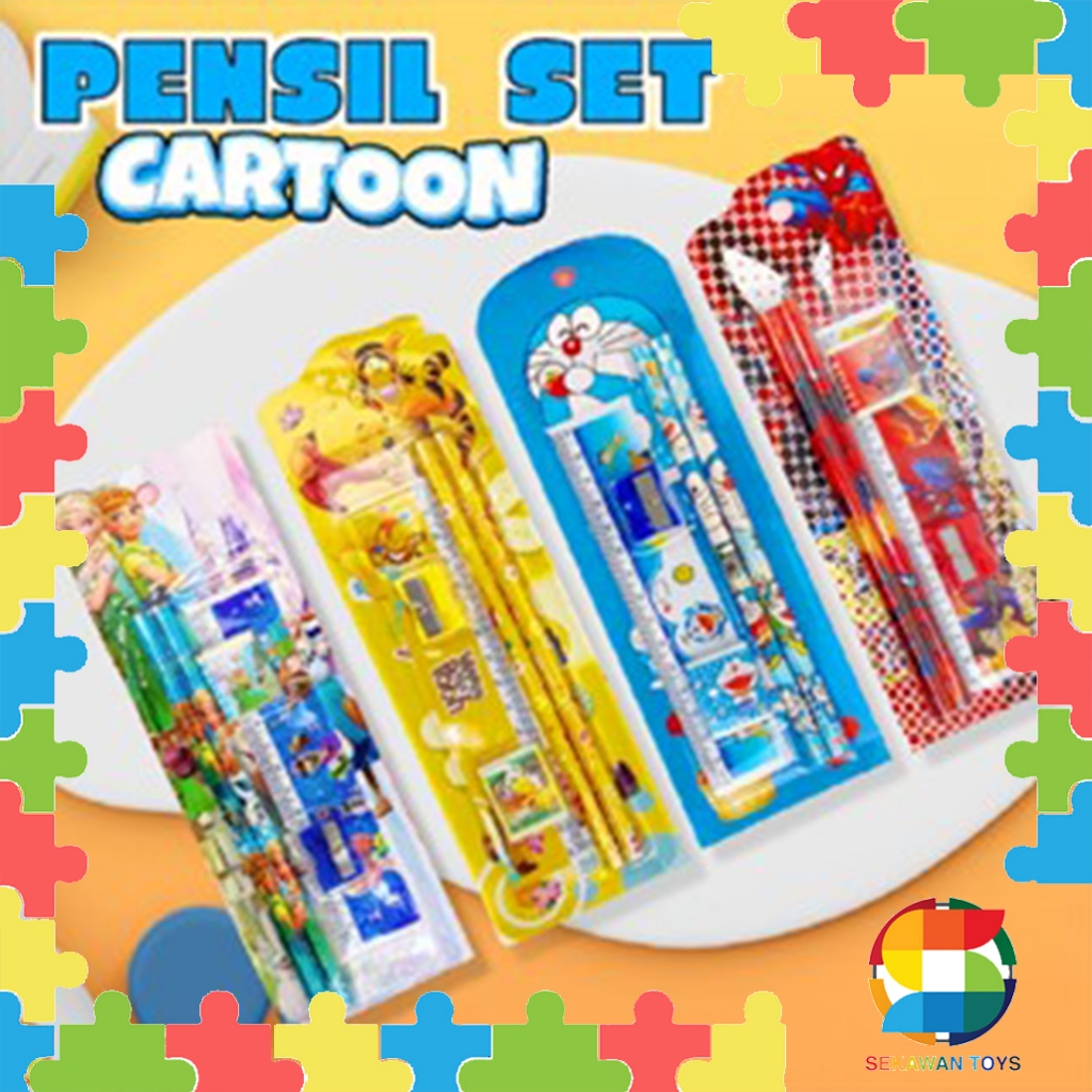 

Pensil Set Anak 5in1 Karakter/ Alat Tulis Anak Karakter Set 168