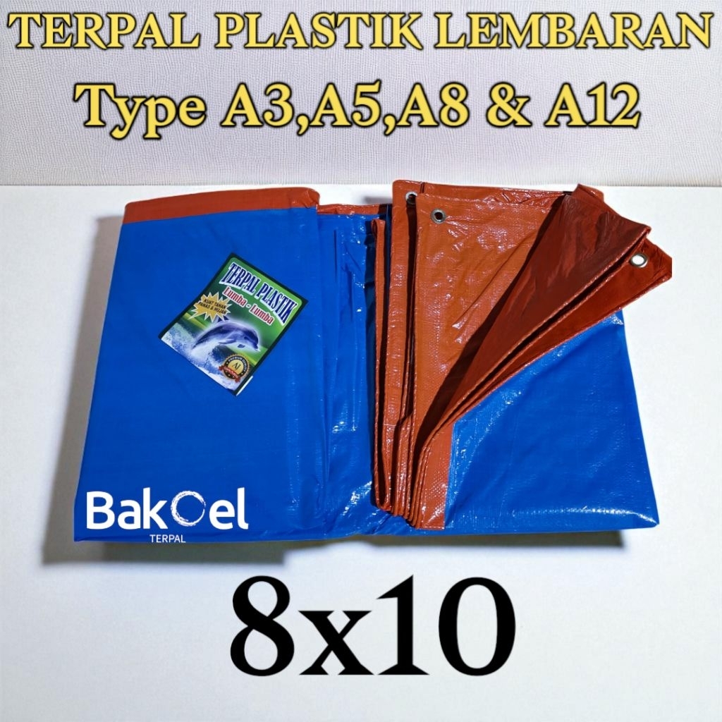 TERPAL PLASTIK JUMBO  A12 UKURAN  8 X 10 (waterproof)METER SUPER TEBAL
