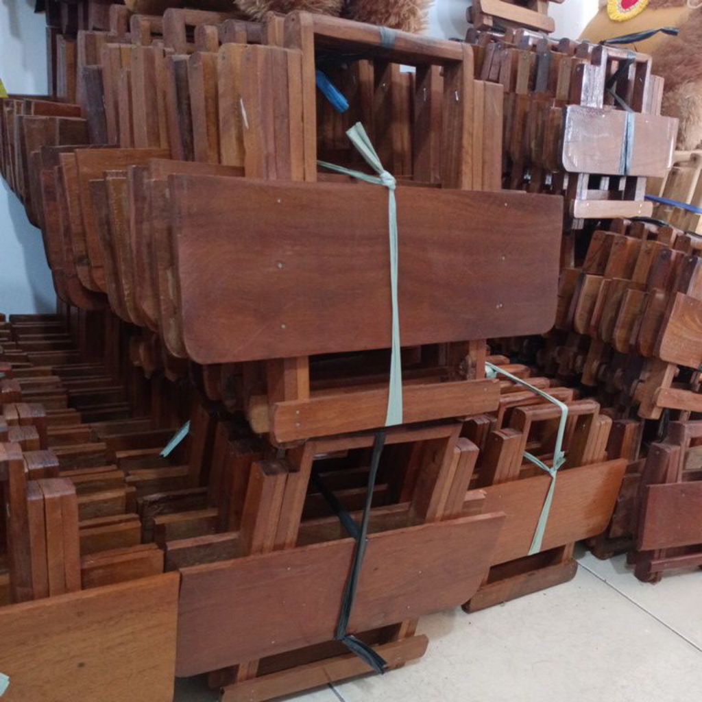 REHAL KAYU ULIN MEJA BELAJAR REHAL LIPAT KUALITAS SUPER BAGUS BANYAK VARIAN UKURAN